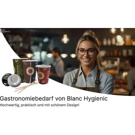 Blanc HYGIENIC SET: Holzbesteckset Premium Messer und Gabel inkl. Serviette Einwegbesteck, 400 Stk, Holz gewachst, einzeln verpackt