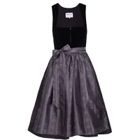 Edelnice Midi Dirndl Evi Samt Schwarz