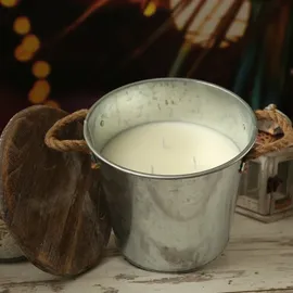 MARELIDA XL Duftkerze Citronella 23 cm silber