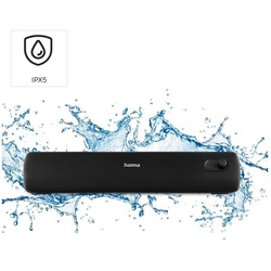 Hama Tragbarer Bluetooth-Lautsprecher wasserdicht (Bluetooth, Klinke, 20W) Bluetooth-Lautsprecher (wasserdicht) schwarz