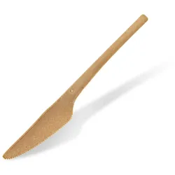 50x Messer aus Bio-Komposit 17cm natur braun