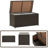 Gartenbox Poly Rattan 100x50x50 cm Braun - Gartentruhe - Gartenbox - Outdoor Box - Lagerräumung - Wetterfest