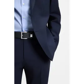 Boss Herrengürtel Leder dunkelblau/silber 100