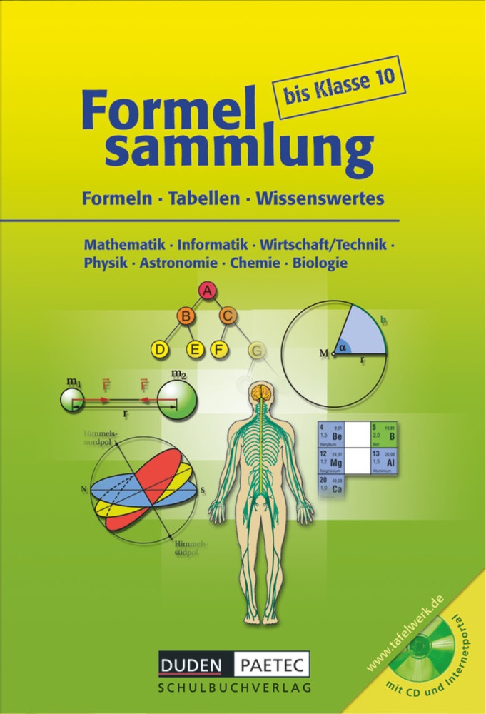 Formelsammlung Bis Klasse 10 - Mathematik - Informatik - Wirtschaft/Technik - Physik - Astronomie - Chemie - Biologie - Lutz Engelmann  Uwe Bahro  Fra