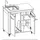 cozze Outdoor-Küche Außentisch mit Edelstahlspüle, inkl. Wasserhahn, ca. B93,5/H90/T60 cm,