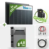 870Wp Balkonkraftwerk 4,8kWh Speicher Anker Solarbank 2 ‚Äì 2x435Wp Trina Black Fr...