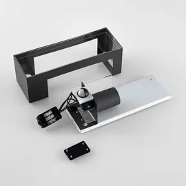 LINDBY Außenwandleuchte Aluminium 25,0 cm mit Bewegungsmelder grau