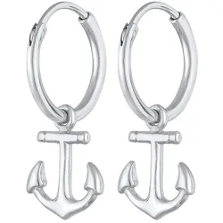 Elli Creolen Anker Maritim 925 Silber silberfarben Damen 