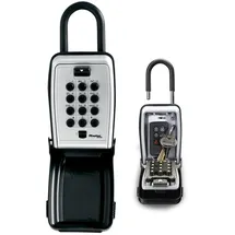 Master Lock Schlüsseltresor mit Bügelhalterung Medium [Wetterfest] [Bügel] Druckknopf, mit Bügel,11.7 x 7.9 x 5.2 cm, Schlüsselsafe