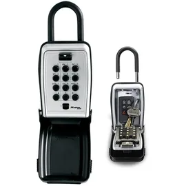 Master Lock Schlüsseltresor mit Bügelhalterung Medium [Wetterfest] [Bügel] Druckknopf, mit Bügel,11.7 x 7.9 x 5.2 cm, Schlüsselsafe