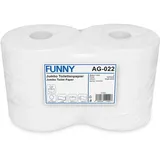 Funny Jumbo Toilettenpapier 2 lagig hochweiß, Durchmesser circa 25 cm, 1er Pack (1 x 6 Rollen