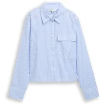 Tom Tailor Hemdbluse Boxy Fit Blau S
