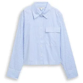 Tom Tailor Hemdbluse Boxy Fit Blau S