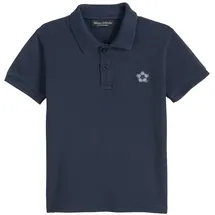 Marc O'Polo "aus Bio-Baumwoll-Piqué", Mädchen, Gr. 128/134, schwarz navy, Obermaterial: 100% Baumwolle, unifarben, regular fit, normaler Saum, Shirts
