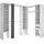 vente-unique Eckkleiderschrank Kleiderschranksystem - B. 164/234 cm - Weiß & Grau - DORIAN