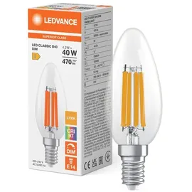 LEDVANCE LED-Kerzenlampe 4,2W E14 470 lm warmweiß 1 St.