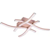 factory direct lighting LED Deckenleuchte ROUTE 4 flammig Metall Roségold 46x46cm Neutralweiß