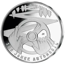 Die deutsche 10-Euro-Silber-Gedenkmünze "125 Jahre Automobil"!