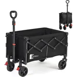 Bollerwagen Faltbar Klein 80L 100KG Faltbarer Bollerwagen Klappbarer Handwagen