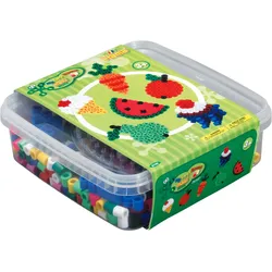 Hama Bügelperlen maxi3+ Box mit Perlen und Stiftplatten MAXI Essensmotive