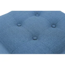 deluke Sitzhocker CELIS Stoff 45 x 46 x 45 cm Blau