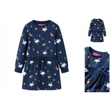 vidaXL Kinderkleid mit Langen Ärmeln Marineblau 116