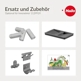 HAILO Einbaumülleimer 10 l Dunkelgrau