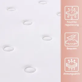 Arensberger Kupfermatratze mit Federkern & Kupferschaum + integrierter Topper | 140x200 cm Höhe 25cm Härtegrad H3/ H4 Taschenfederkern Weiß, Textil, Schlafzimmer, Matratzen Shop, Matratzen, Taschenfederkernmatratzen