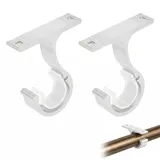 HuiLanYouSheng 2 Stück Gardinenstangen Halterung Für 20-28 Mm Durchmesser,Gardinenstange Halterung,Gardinenstangenhalter,Aluminiumlegierung Vorhangstangen Halterungen Für Badezimmer Und Wohnzimmer