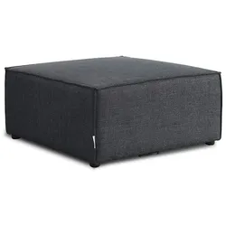 HOME DELUXE - Hocker VERONA - Anthrazit, ca. 87 x 46 x 87 cm, Sitzhöhe: 46 cm, Sitztiefe: 87 cm I Modulares Sofa Modulsofa Ecksofa Wohnlandschaft
