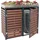 MCW Mülltonnenverkleidung K14 124 x 134 x 84 cm walnuss