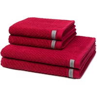 Ross Smart Handtuch-Set (4-teilig) Marsala Dunkelrot