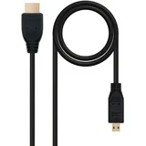 NANOCABLE Micro HDMI auf HDMI Kabel 0,8 m Schwarz