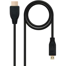 NANOCABLE Micro HDMI auf HDMI Kabel 0,8 m Schwarz