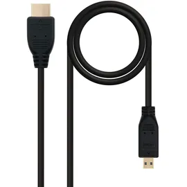 NANOCABLE Micro HDMI auf HDMI Kabel 0,8 m Schwarz