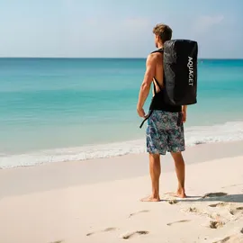 aquaget SUP Board Set 350 x 81 x 15 cm Schwarz
