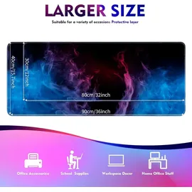 luxuskollektion Gaming Mauspad 900x400mm Groß Rutschfester Schreibtischunterlage