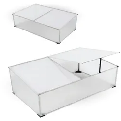 Frühbeet Aluminium Gewächshaus Gewächshaus 120X80X30/40CM