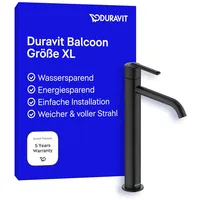 Duravit Balcoon Waschtischarmatur, BA1043002046 XL FreshStart und MinusFlow, Ausladung