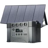 ALLPOWERS Solar Generator S2000 Pro mit 400W Solarpanel, 1451Wh Akku Batterie Backup mit 4x 2400W AC Ausgängen (4000W Peak) Tragbare Powerstation für Autoreisen Wohnmobil Outdoor als Notstromaggregat