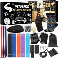 Adventskalender Fitness Gear 2025 Männer Frauen Teenager, Sportskalender Fitnessliebhaber Weinachtskalender 24 Heimfitness Werkzeug wie Zughilfen