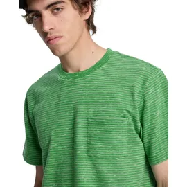 QUIKSILVER Sporttop QUIKSILVER "Lopaz Striped Pocket", Herren, Gr. XS, leprechaun lopaz stripes, Obermaterial: 70% Walkfrottier, 30% Microfaser., Tops Sporttop