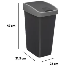 5 five simply smart Mülleimer 25 l Grau