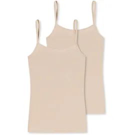SCHIESSER Damen 2 Pack Spaghettitop Modal Essentials Unterwäsche, blickdicht, Sand_162895, 36