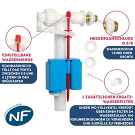 YOSSEE Universelles Füllventil/Schwimmerventil für Kunststoff- und Keramik-Spülkasten