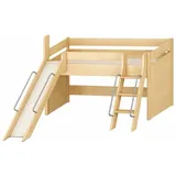 Rutsche Kinderrutsche für Hochbetten Holz Ahorn mit Metallreling Spielerutsche