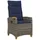vidaXL Gartenstuhl Liegestuhl 62 x 64 x 112 cm blau/grau