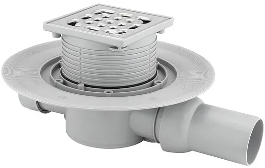 VIEGA Advantix Badablauf - Modell 4935.1 - Ablauf waagerecht - DN50 - Aufsatz 100 x 100 mm - 557 119