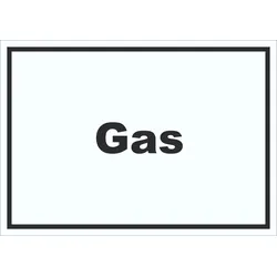 Gas Schild mit Text Anschluss waagerecht A0 (841x1189mm)