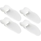 com-four® 4X Zehenspreizer, Zehentrenner, 2 Paar, aus Soft Gel Silikon, bei Hammerzehen und Hallux Valgus
